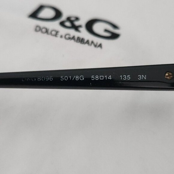 Dolce & Gabbana Womens Sunglasses Black Frame Gradient Lens 58mm Case Box Italy - Picture 5 of 16